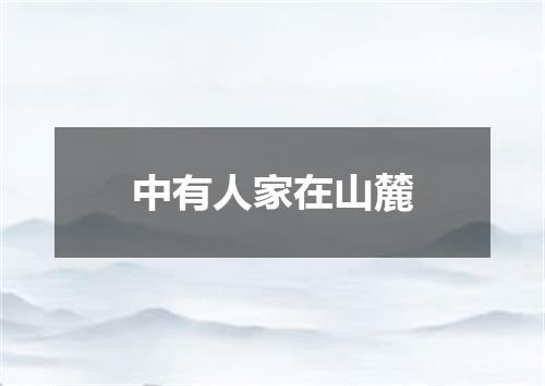 中有人家在山麓