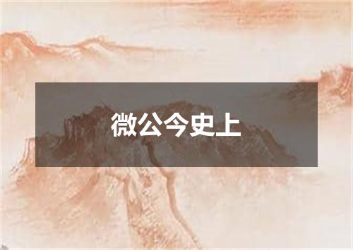 微公今史上