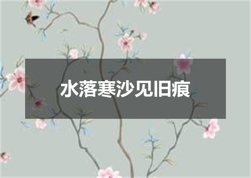 水落寒沙见旧痕