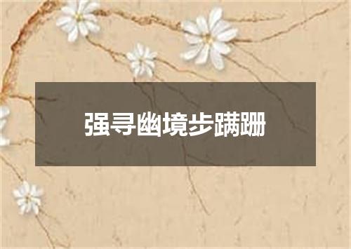 强寻幽境步蹒跚