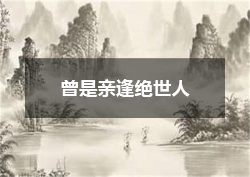 曾是亲逢绝世人