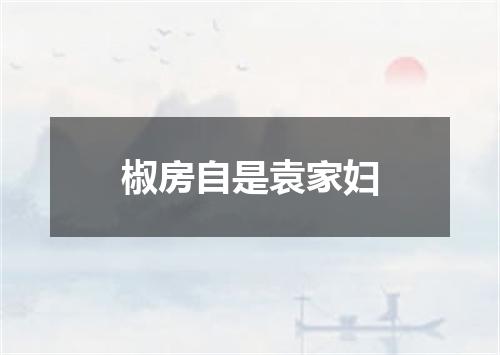 椒房自是袁家妇