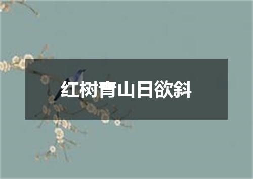红树青山日欲斜