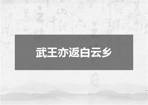 武王亦返白云乡