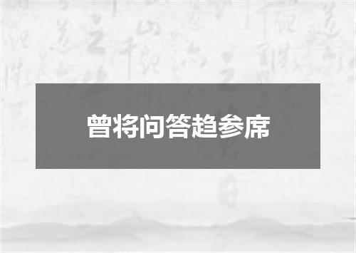 曾将问答趋参席
