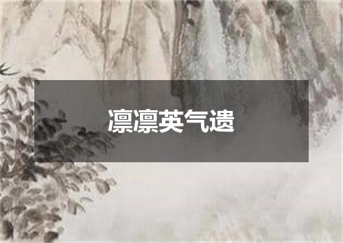 凛凛英气遗