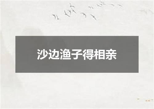 沙边渔子得相亲