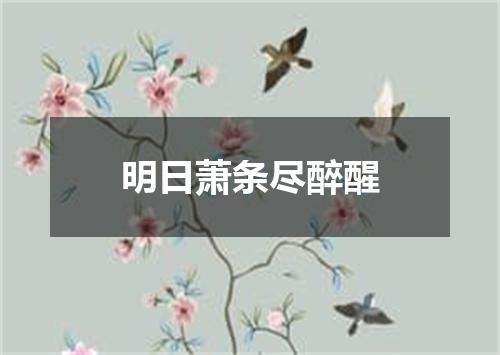 明日萧条尽醉醒