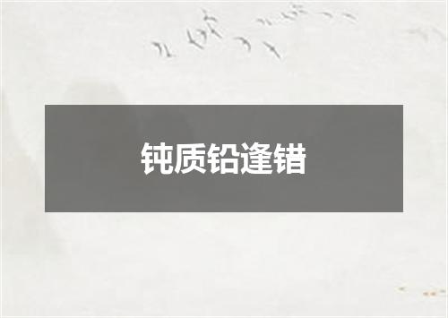 钝质铅逢错