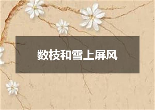 数枝和雪上屏风