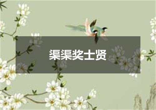 渠渠奖士贤