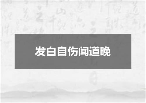 发白自伤闻道晚