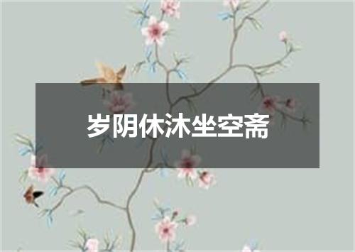 岁阴休沐坐空斋