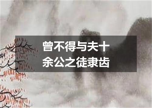 曾不得与夫十余公之徒隶齿