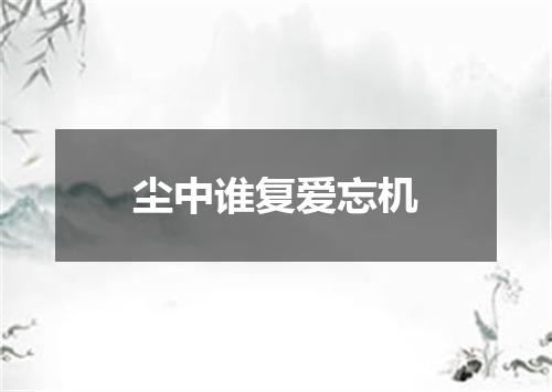 尘中谁复爱忘机