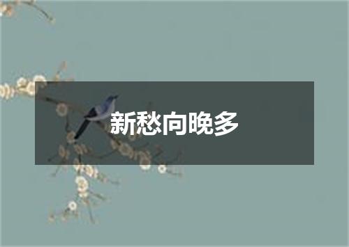 新愁向晚多