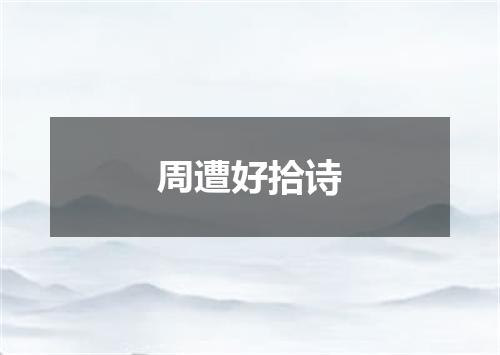 周遭好拾诗