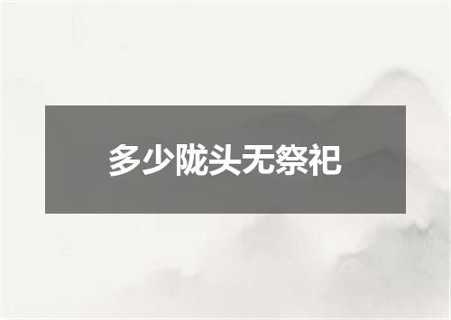 多少陇头无祭祀