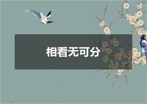 相看无可分