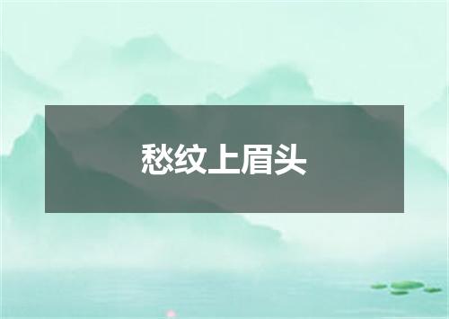 愁纹上眉头