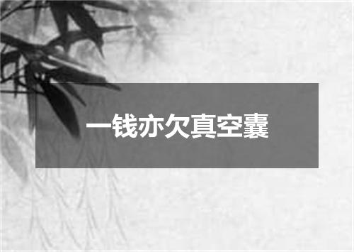 一钱亦欠真空囊