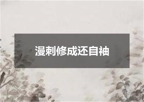 漫刺修成还自袖
