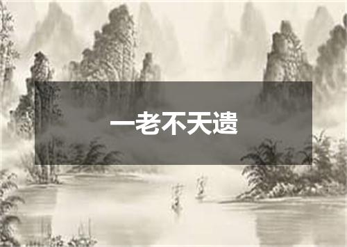 一老不天遗