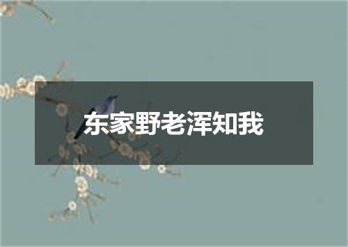 东家野老浑知我