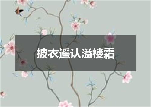 披衣遥认溢楼霜