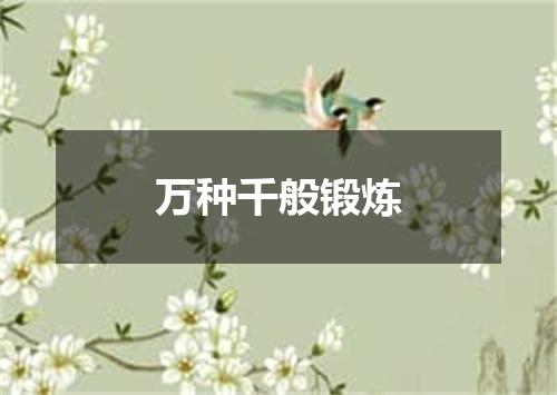 万种千般锻炼
