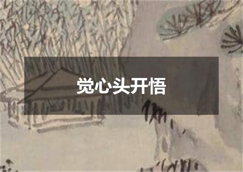 觉心头开悟