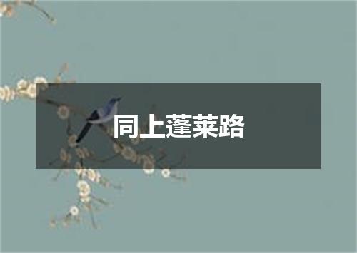 同上蓬莱路