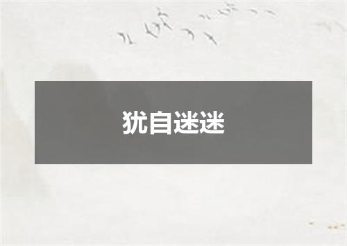 犹自迷迷