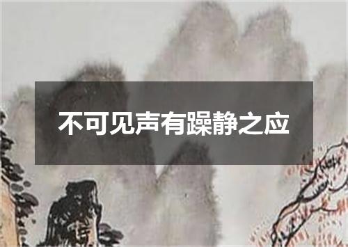 不可见声有躁静之应