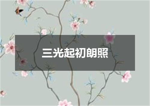 三光起初朗照
