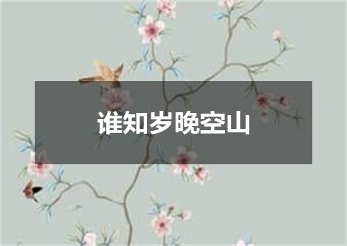 谁知岁晚空山