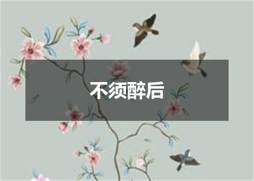 不须醉后