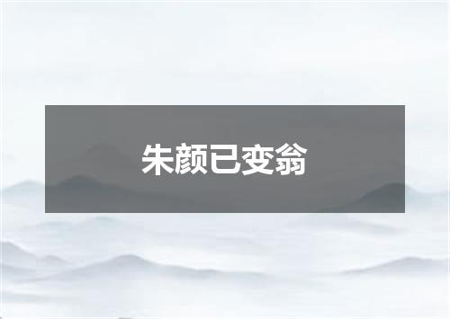 朱颜已变翁