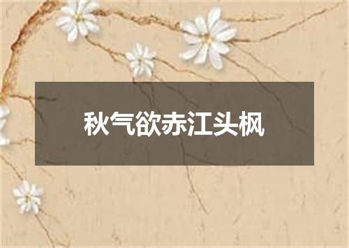 秋气欲赤江头枫