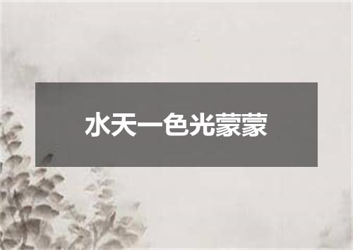 水天一色光蒙蒙