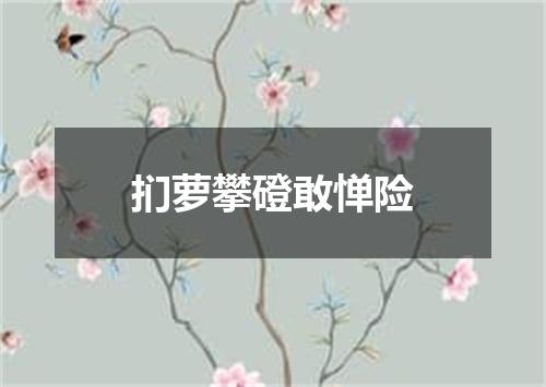 扪萝攀磴敢惮险