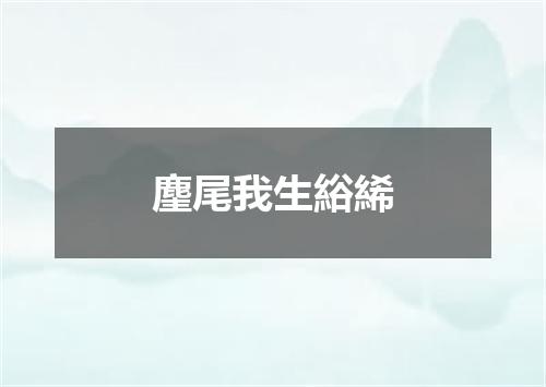 麈尾我生綌絺
