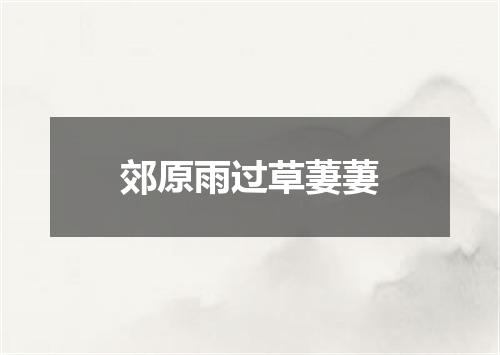 郊原雨过草萋萋