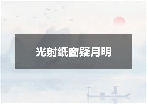 光射纸窗疑月明