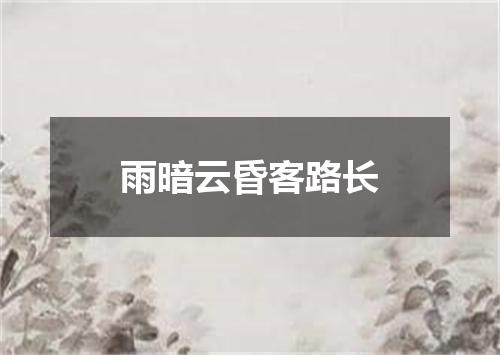 雨暗云昏客路长