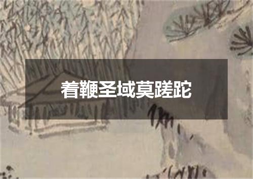着鞭圣域莫蹉跎