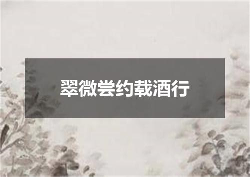 翠微尝约载酒行