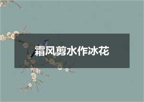 霜风剪水作冰花