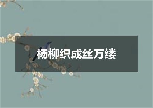 杨柳织成丝万缕