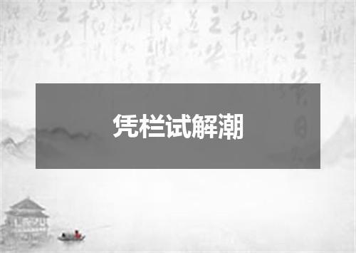 凭栏试解潮